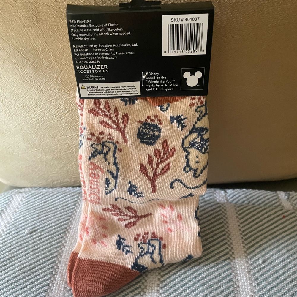 Disney Cream and Blue Character Crew Socks - Picture 4 of 4